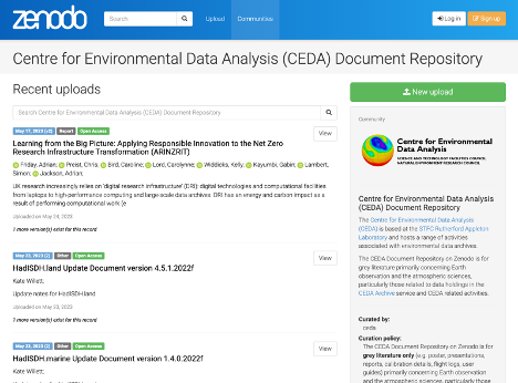 Screenshot of document repository that Adrian helped to improve